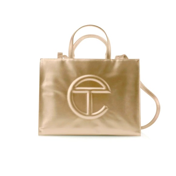 Gold Medium Telfar shopping bag - Picture 1 of 2